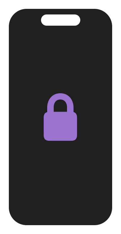 iPhone lock screen showing Focusflip's lock icon